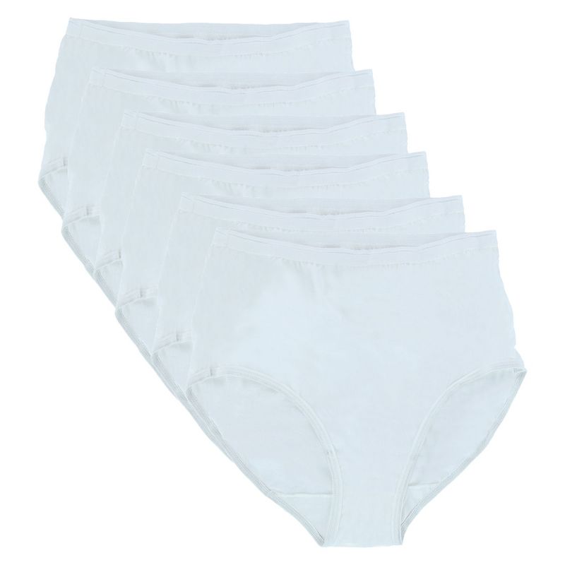 Fruit of the Loom Women's Cotton White Briefs (6 Pair Pack), 2 of 2