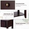 Costway 2PCS Nightstand Sofa End Side Table W/ Storage Drawer Bottom Shelf Espresso - 4 of 4