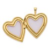 Black Bow Jewelry 14k Yellow Gold and Enamel I Love You Rose Heart Locket, 20mm - 4 of 4