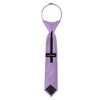 Jacob Alexander Young Boys' 11" Solid Color Pre-Tied Zipper Neck Tie - 3 of 4