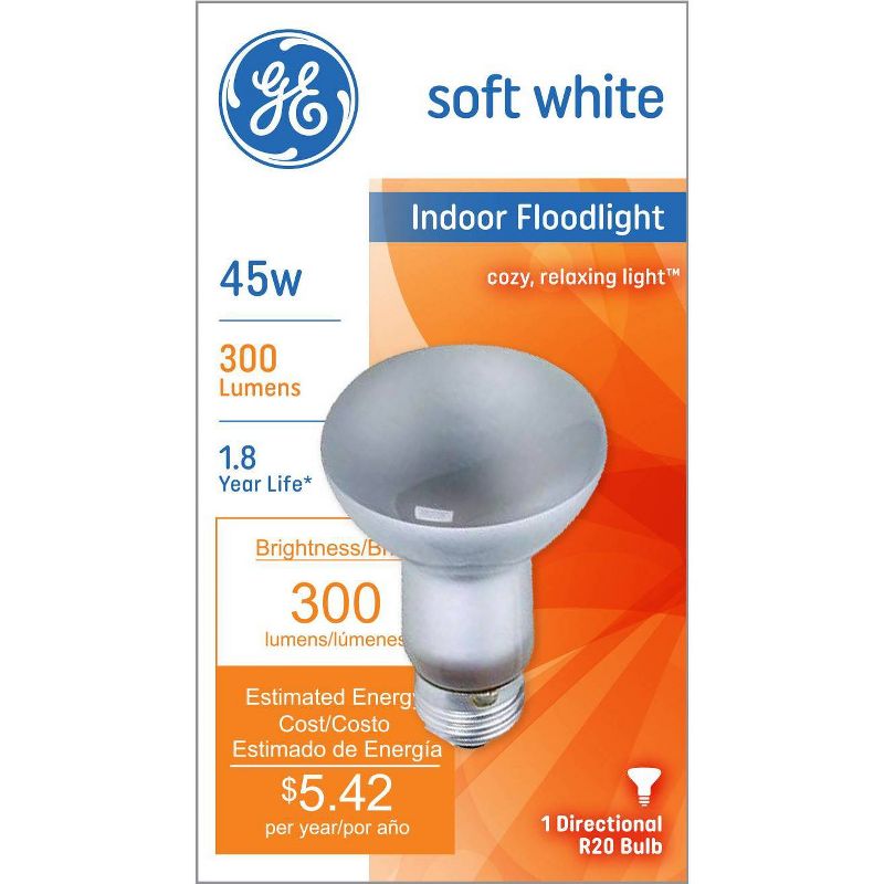 GE 45 Watt Floodlight Indoor Soft White Medium Base, 5 of 7
