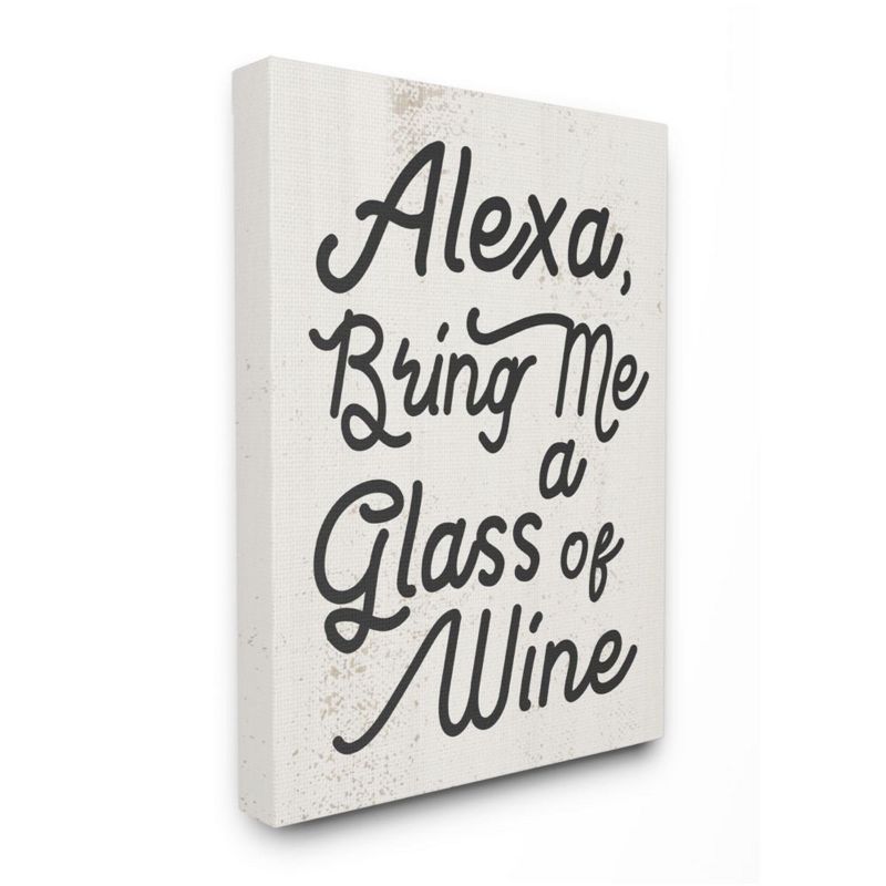 Stupell Industries Alexa Bring Me Wine Distressed Kitchen Sign, 1 of 6