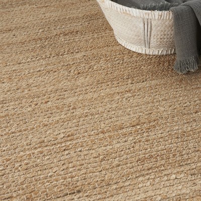 Hand-Woven Natural Jute Rectangular Rug 4' x 6'