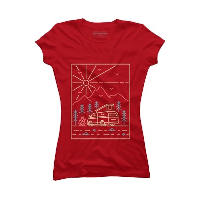 Junior's Design By Humans Camper 2 By VEKTORKITA T-Shirt