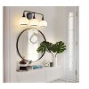 KAISITE 2 - Light Black and Gold Dimmable Bathroom Vanity Light with Globe Glass Shade - 2 of 4