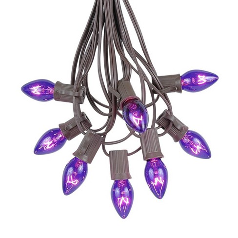 Novelty Lights 25 Feet C7 Purple Christmas String Light Set, Vintage ...