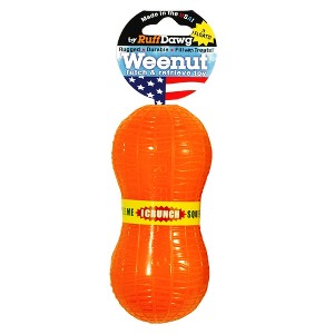 Ruff Dawg Weenut Crunch Rubber Indestructible Retrieving Dog Toy, Color Varies - 1 of 4