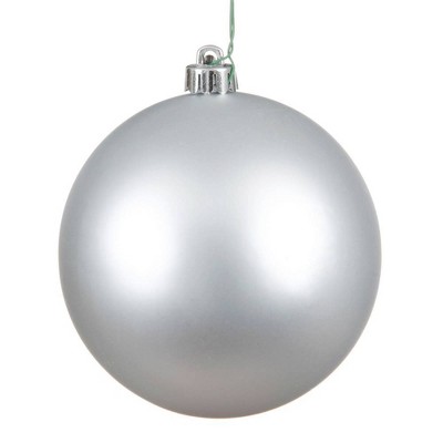 Vickerman 4.75"/4ct Silver Matte Ball Ornament UV Coatedv