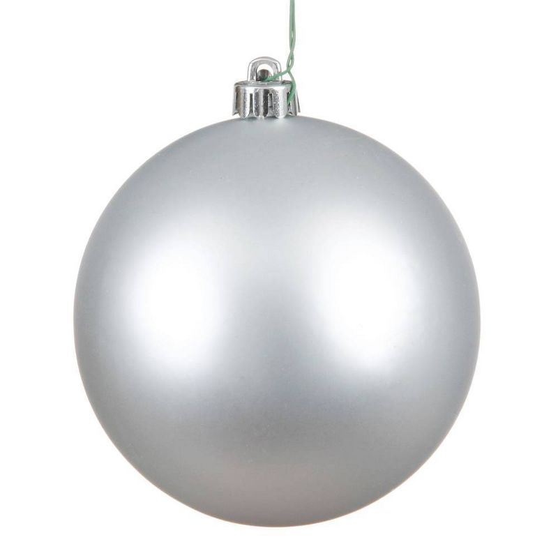 Vickerman 4.75&#34;/4ct Silver Matte Ball Ornament UV Coatedv, 1 of 6