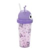 Kuromi Hearts Ribbons & Roses 16 Oz Purple Plastic Cup With 3D Character Topper - 3 of 4