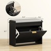 Aghana Digitals 265lb Capacity Entryway Shoe Storage Bench with Padded Removable Cushion, Flip - 3 of 4