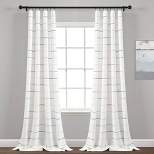 Set of 2 Ombre Striped Yarn Dyed Cotton Window Curtain Panels - Lush Décor
