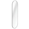 GlasFlength Full Length Mirrors Simple Oval Mirror Vanity Mirror Accent Mirror Metal Frame Mirror for Living Room, Silver, 20"*1.1"*63" - 2 of 4