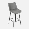 Vatros Counter Height Stools, FSC Certified Upholstered Faux Leather Bar Stools Set of 2 - 2 of 4