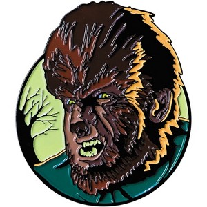 Trick or Treat Studios Adult The Wolf Man Character Face Enamel Painted Lapel Pin - Brown - 1 of 1