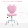 Anybear Heart Love Shaped Back Design Office Chair with Adjustable Height - 3 of 4