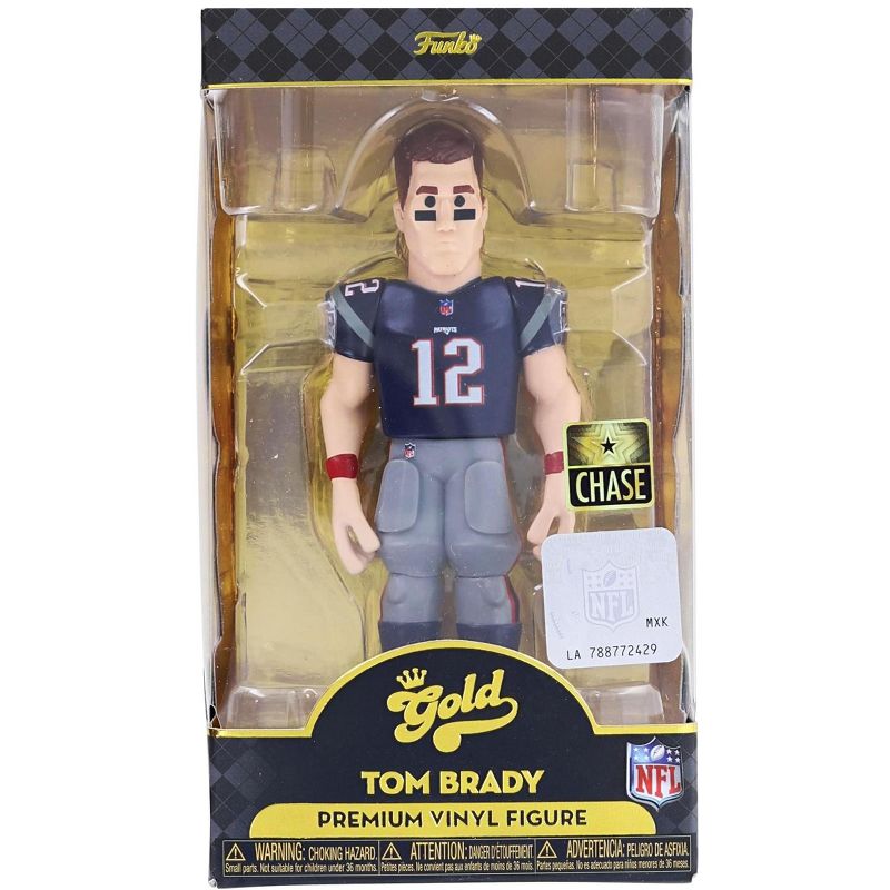 Funko New England Patriots NFL Funko Gold 5 Inch Vinyl Figure | Tom Brady Chase, 1 of 3