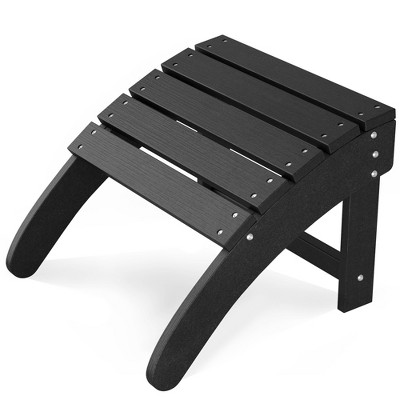 Ottoman for Adirondack Chair, HDPE Adirondack Ottoman Footrest, Weather Resistance Outdoor Footstool for Outside Porch Pool Lawn Backyard