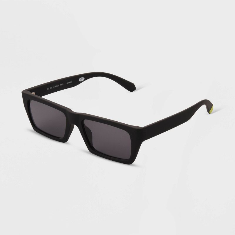 Men&#39;s Shiny Plastic Rectangle Sunglasses - Original Use&#8482; Black, 3 of 4