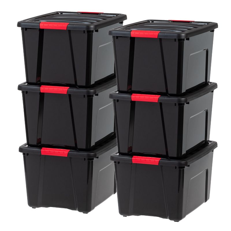IRIS USA Plastic Storage Bins with Lids and Secure Latching Buckles, 1 of 10