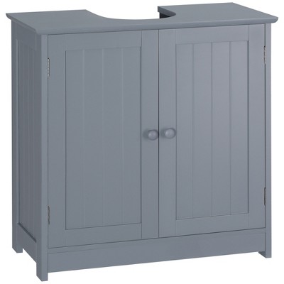 Buy WestWood Bathroom Vanity Unit Under Sink Wash Basin Cabinet Storage  Shelving Floor Standing Wooden Cupboard Grey BFR04 Online at  desertcartDenmark