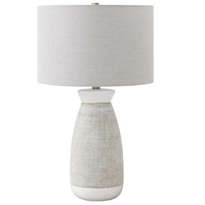 Monarch Specialties Lighting 27inchH Table Lamp Grey Ceramic Grey Shade Contemporary - 1 of 4
