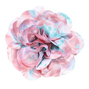 Unique Bargains Alloy Satin Fabric Big Rose Flower Dainty Brooches & Pins 1 Pc - 1 of 4