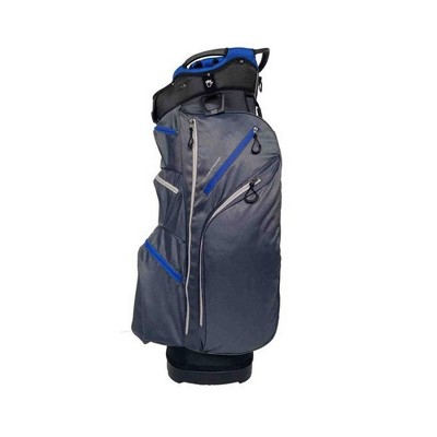 Tour Trek Golf 400 Series Deluxe Golfers Cart Bag 15-Way - Charcoal  / Blue