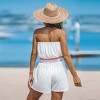 Women's Boho Chic Strapless Tassel Romper for Beach Getaways - Cupshe - 4 of 4