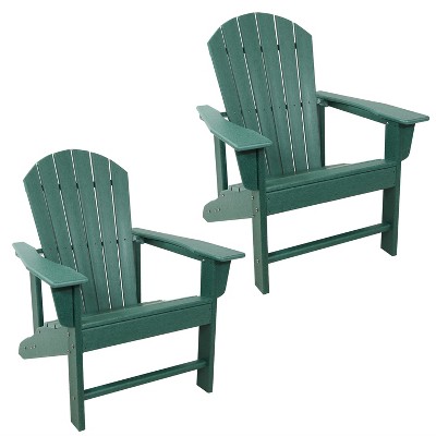 Sunnydaze Upright, Outdoor Adirondack Chair - All-Weather Design - 300-Pound Capacity - 38.25" H