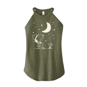 Women's - Peanuts - Star Gazing Graphic High Neck Tank - 1 of 3