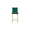 Meridian Furniture,Giselle Green Velvet Stool - 3 of 4