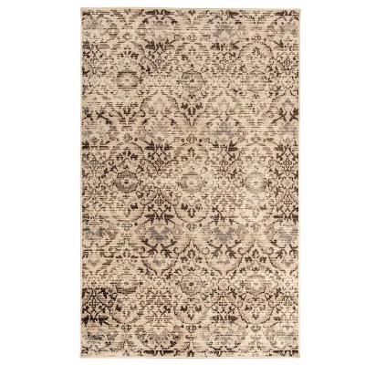 Rustic Geometric Florals Indoor Area Rug or Runner by Blue Nile Mills