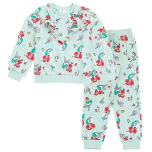 Disney Princess Christmas Fleece Sweatshirt Pants Outfit Set Little Kid to Big Kid - 1 of 4