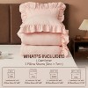 Ruffled Comforter Set, Soft Washed Microfiber Lightweight Fluffy All-Season Bedding Comforter with Vintage French Country Styles - 4 of 4