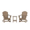 WestinTrends 3 Piece set Outdoor Patio Poly Adirondack rocking chairs with side table - 3 of 4