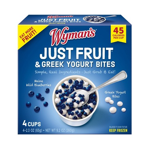 Wyman's Just Fruit Frozen Wild Blueberries and Greek Yogurt Bites - 4ct/9.2oz - image 1 of 3