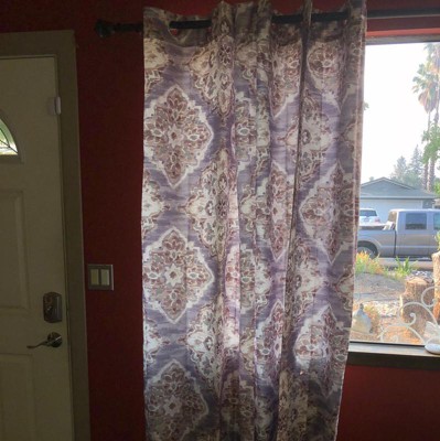 Regina Watercolor Floral Thermal Insulated Grommet Curtain Panel - Sun ...