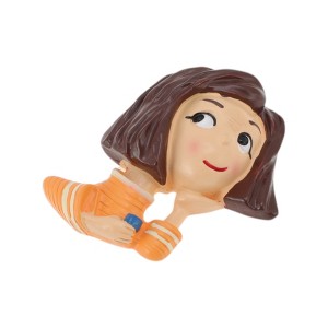 Unique Bargains Decorative Magnets Magnetic Fridge Sticker Irregular Shape Resin Black Beige Orange 1Pc - 1 of 3