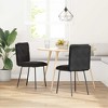 vidaXL Dining Chair Set of 2 Black Velvet (100% polyester), plywood, metal - 2 of 4