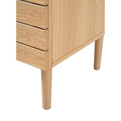 Aubert 30" Oak Slat Modern Farmhouse Bath Vanity Cabinet