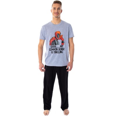 Marvel Men's Deadpool Pajamas Common Sense Is Tingling 2 Piece