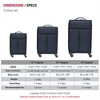 BEAFUP 4-Piece Oxford Cloth Suitcase Set with 360° Spinner Wheels - 14", 20", 24", 28" Lightweight Soft-Sided Luggage for Travel - 3 of 4