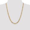 Black Bow Jewelry Men's 6mm 10K Yellow Gold Solid Concave Figaro Chain Necklace - 3 of 4