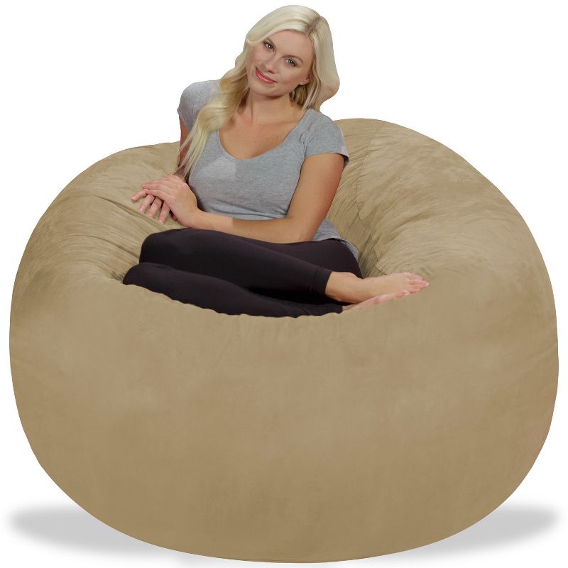 5' Large Bean Bag Chair with Memory Foam Filling and Washable Cover - Relax Sacks, 4 of 8