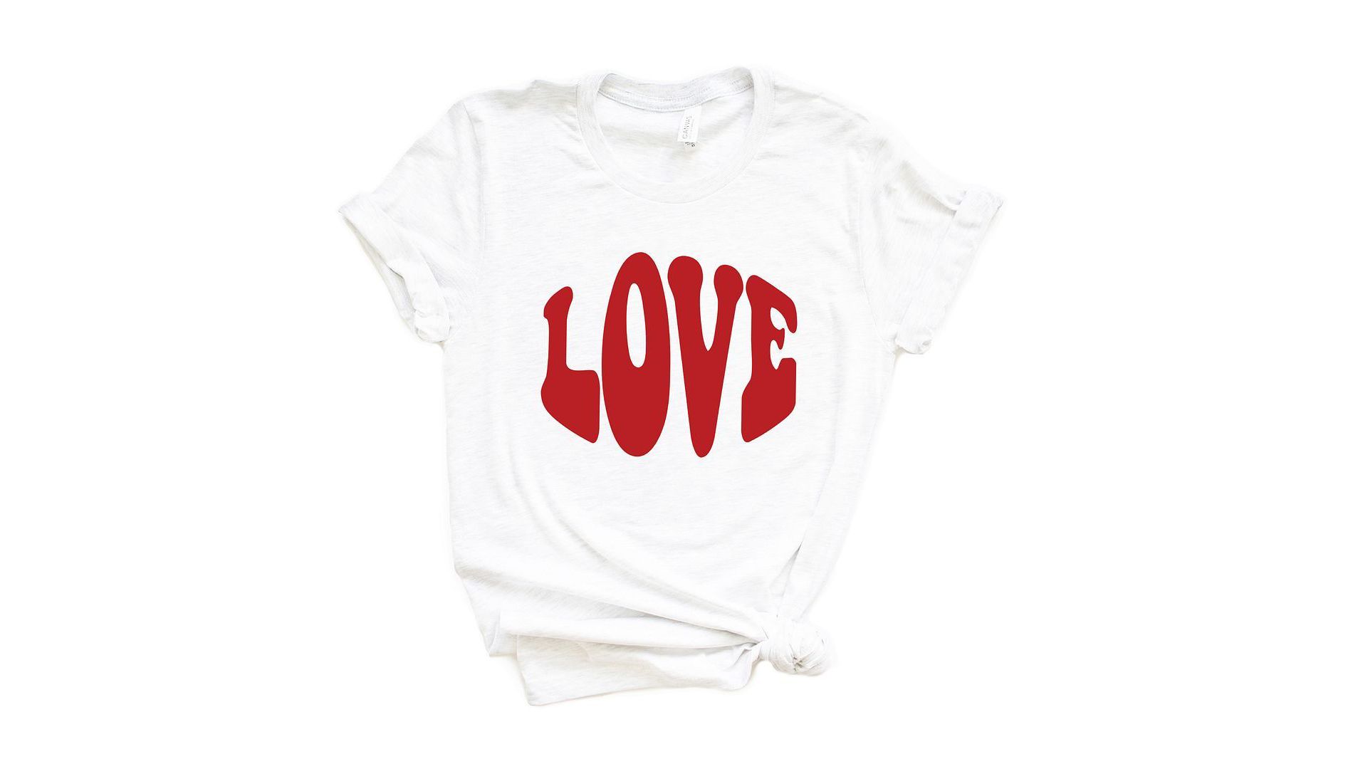 Simply Sage Market Women's Love Bold Short Sleeve Graphic Tee - XS - White