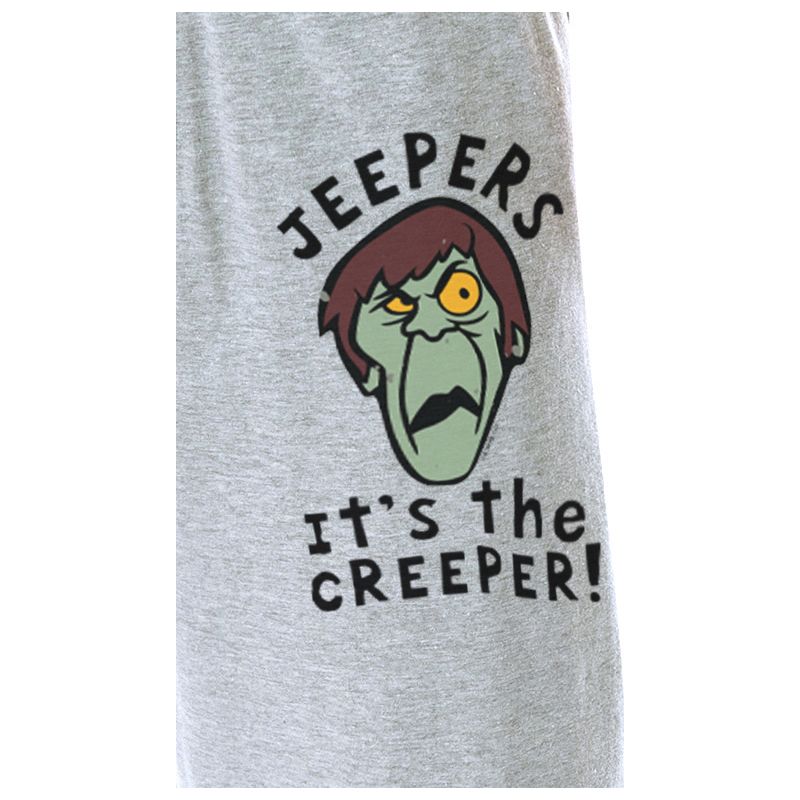 Scooby-Doo Mens' Jeepers It's The Creeper Sleep Pajama Pants Loungewear Grey, 3 of 4