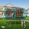BestParts 14FT Round Trampoline with Ladder, Safety Net & Toss Target Game – Green Steel Frame - 2 of 4