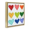 Stupell Industries 25"x25" Kids' You Are So Loved Rainbow Hearts Wall Art Framed - 2 of 4
