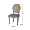 Christopher Knight Home Phineas French Country Fabric Upholstered Rubberwood Dining Chair (Set of 2) - 3 of 4